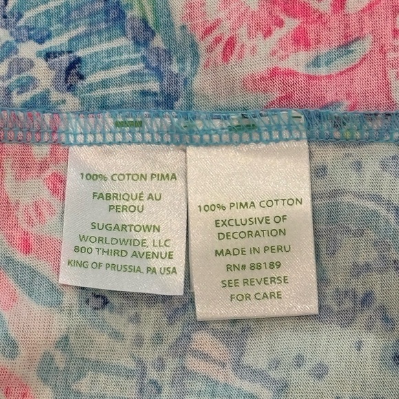 Women’s LILLY PULITZER Brewster Sink or Swim Appliqué neckline dress- Sz L - Picture 9 of 12